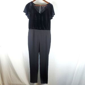 WHBM‎ Black Velvet Jumpsuit
